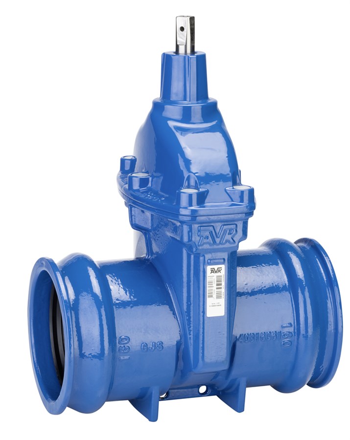 AVK resilient seated gate valve, water supply, socket ends for uPVC pipes