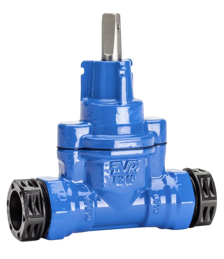 Resilient seated service connection valve from AVK, with double bonding vulcanization process increasing durability.