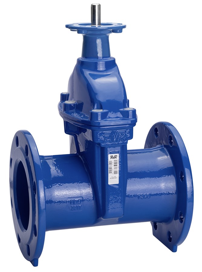 AVK gate valve, water supply and wastewater treatment, flanged, ISO top flange, long face-to-face EN 558-2 S.15/DIN F5