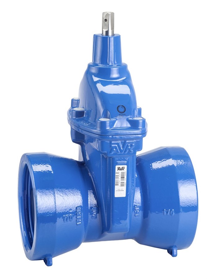 AVK resilient seated gate valve, gas supply, flanged/PE pipe end