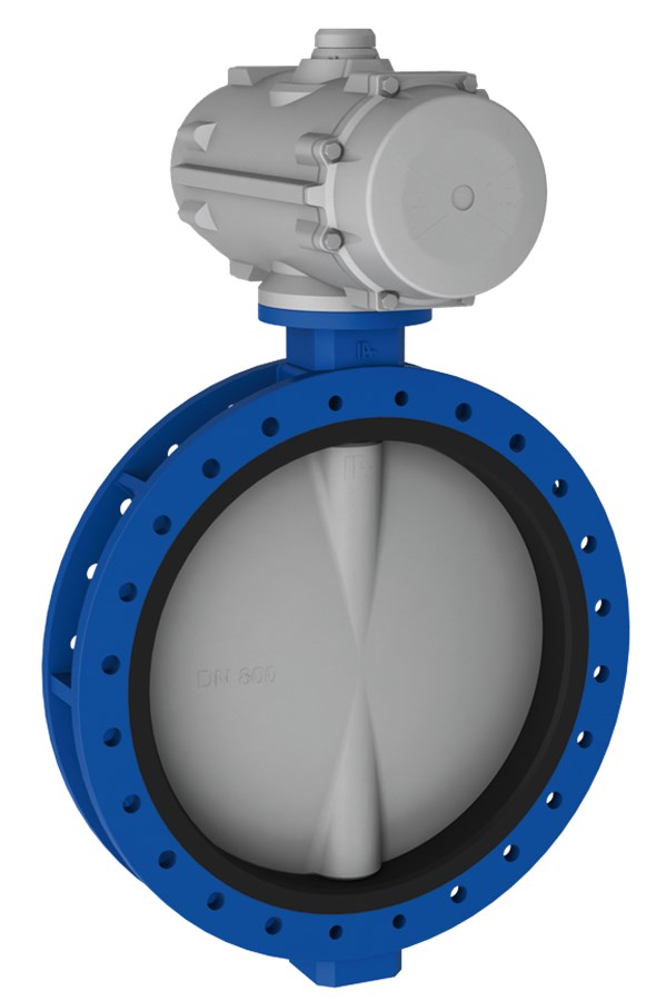 Centric butterfly valve, in U-section, lug and wafer design, stainless steel, anti-blowout shaft for low torques.