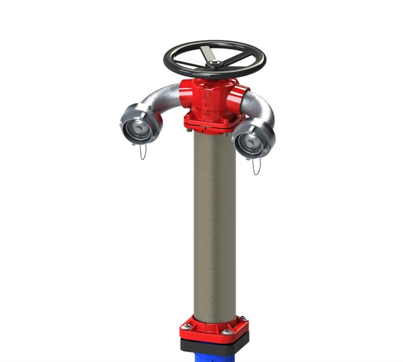 Hydrantenstandrohr Für Unterflurhydranten DIN 3221, DN 80, 2xStorz C Mit Absperrung Kindswater